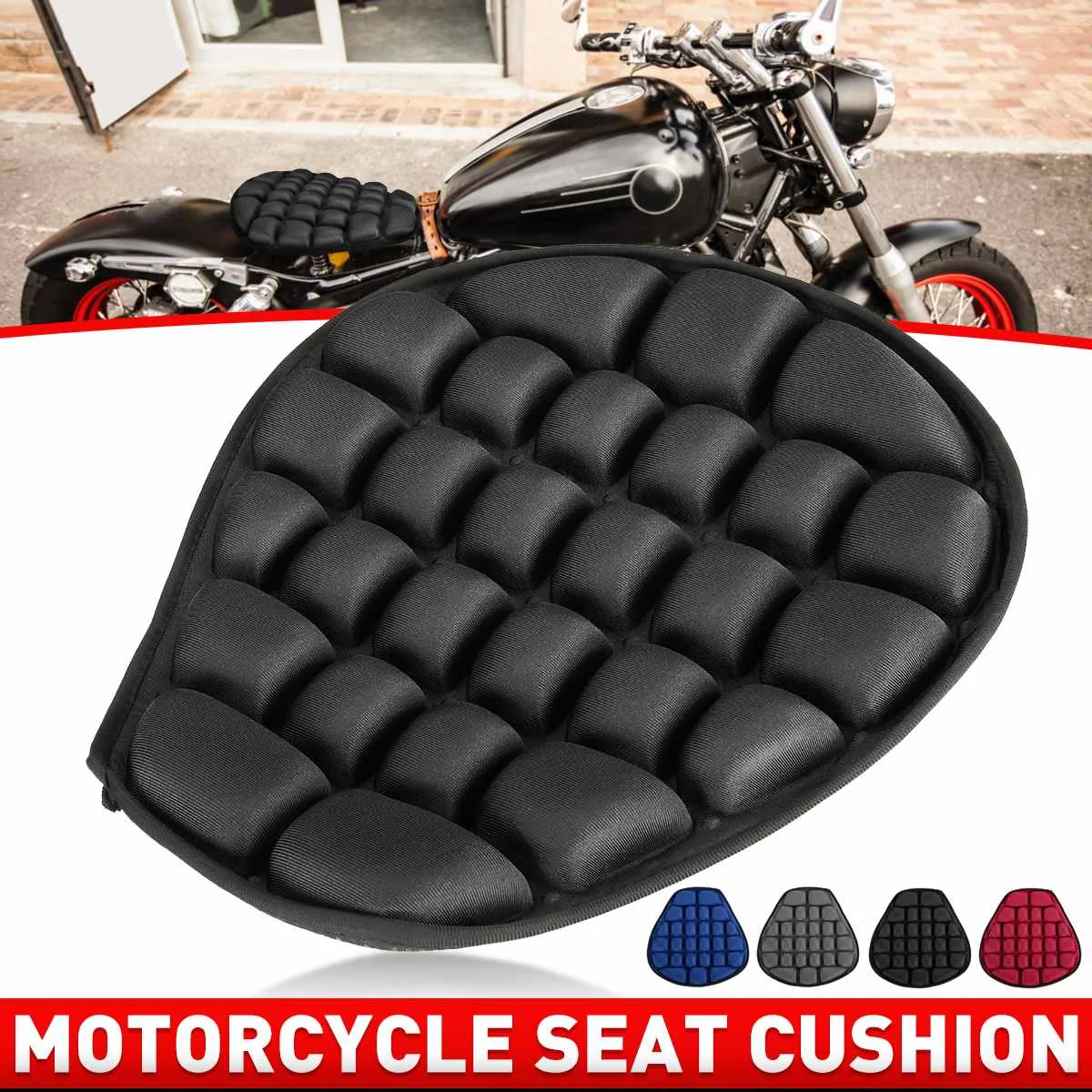

Universal Motorcycle Seat Cover Cushion Motorbike Scooter Air Pad Seat Cover Pressure Relief Protector for Cruiser Sport Touring