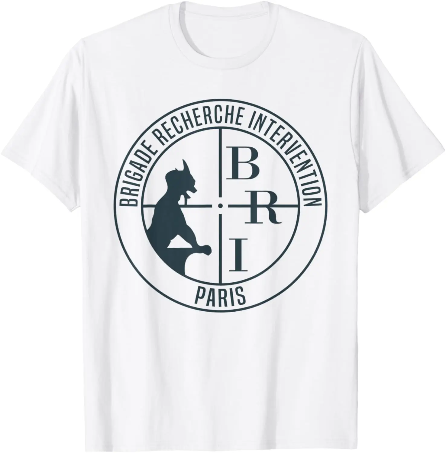 Футболка French BRI National Anticommando Brigade с коротким рукавом повседневная рубашка из 100%