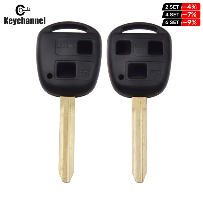 1 шт. чехол для автомобильного ключа 2/3 кнопок дистанционного TOY43 лезвие Toyota Yaris Camry