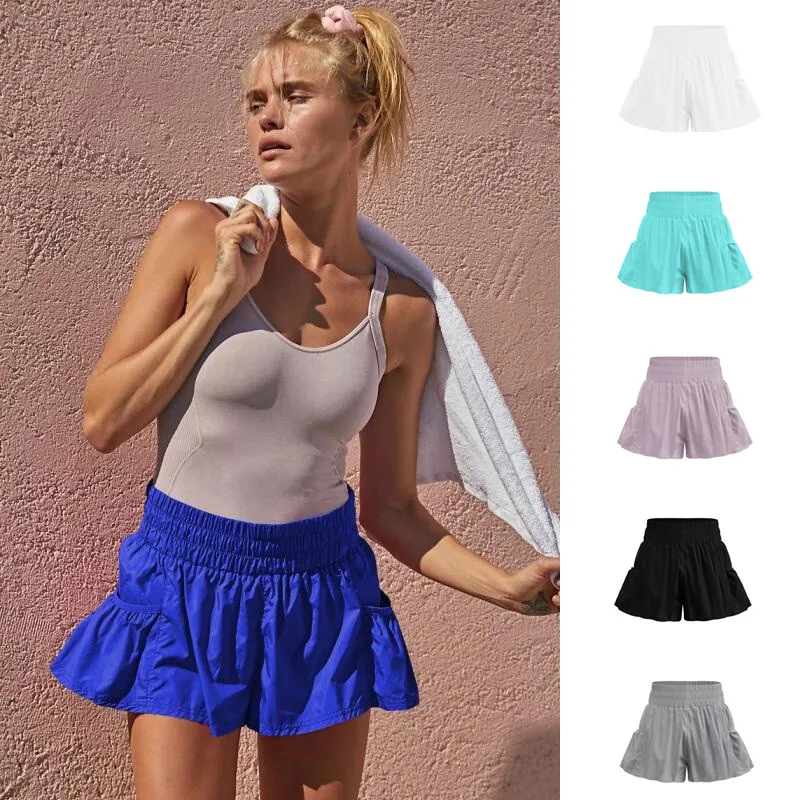 Women's Summer Sports Quick-Drying Elasticated Seamless Fitness  Running Fitness Yoga Gym Training Ladies Shorts Pants Outdoor