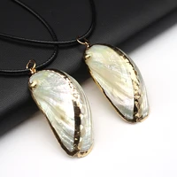 natural shell conch pendant necklace charms natural white shell necklace for women diy jewerly party gift 20x35 25x45mm