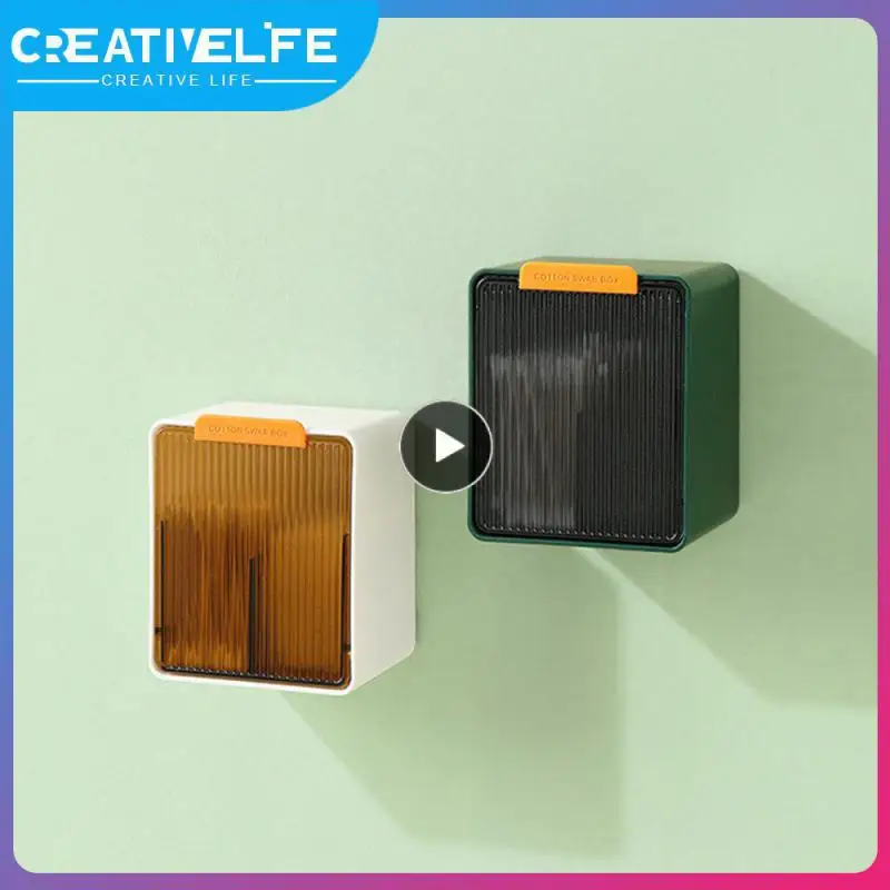 

Small Object Storage Cotton Swab Storage Box Open And Close Organizer Convenient Storage Install Without Trace Storage Case
