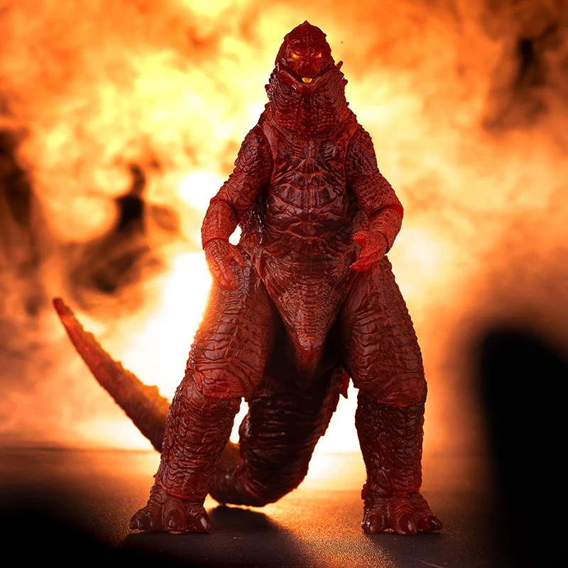 Bandai Godzilla Red Fire Burning Articulated 2019 NECA PVC Action Figure Collectible Dinosaur Toys Model