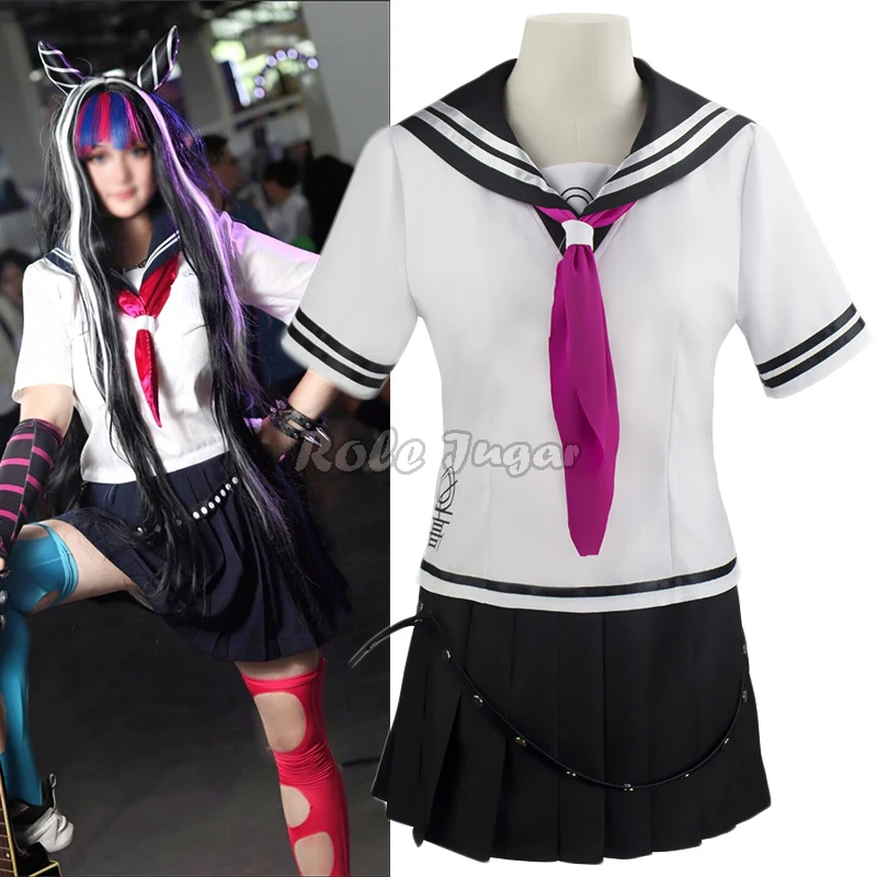 

Japanese Anime Danganronpa Cosplay Ibuki Mioda JK Uniform Suits Wig Halloween Party Performance Costumes For Women Girls