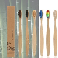 toothbrush bamboo natural handle wood healthy environmental friendly soft brush hair sensitive teeth tooth brushes