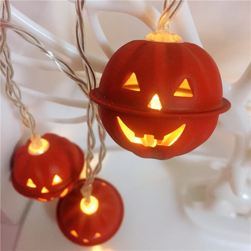 

2m 10Led 20led Halloween Pumpkin Skull Led Light String Festival Bar Home Party Decor Halloween Ornament Garden Cocina