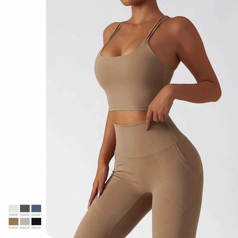 Комплект для йоги женская одежда тренажерного зала комплект Женский костюм