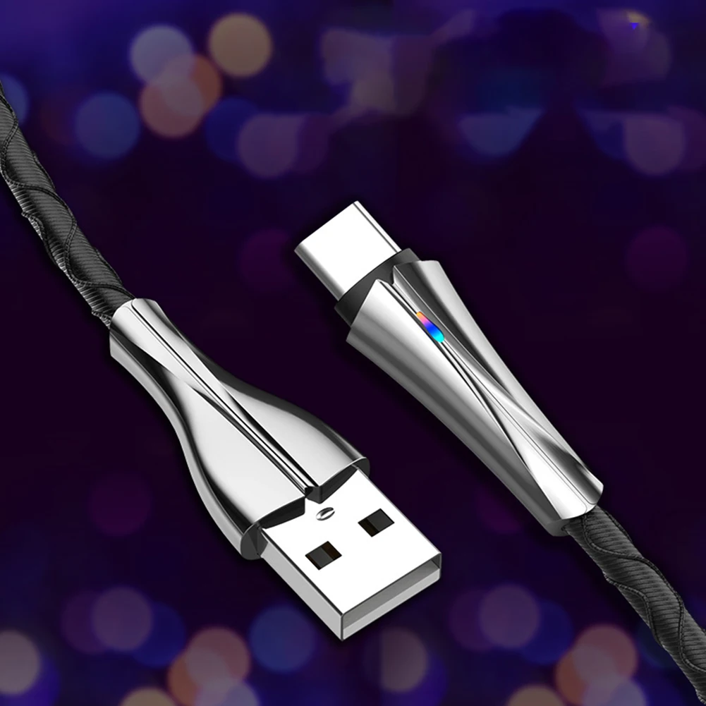 

1M Fast Charging Type-C USB C Mobile Phone Cables USB C Cable Fast Charge For Samsung S10 Plus Huawei Nylon Braided Cable