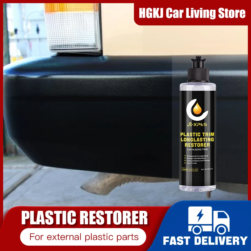 JB 24 Plastic Trim Long-lasting Restorer Back To Black Gloss Hydrophobic Coating For Auto Car Exterior Cleaning Renovator