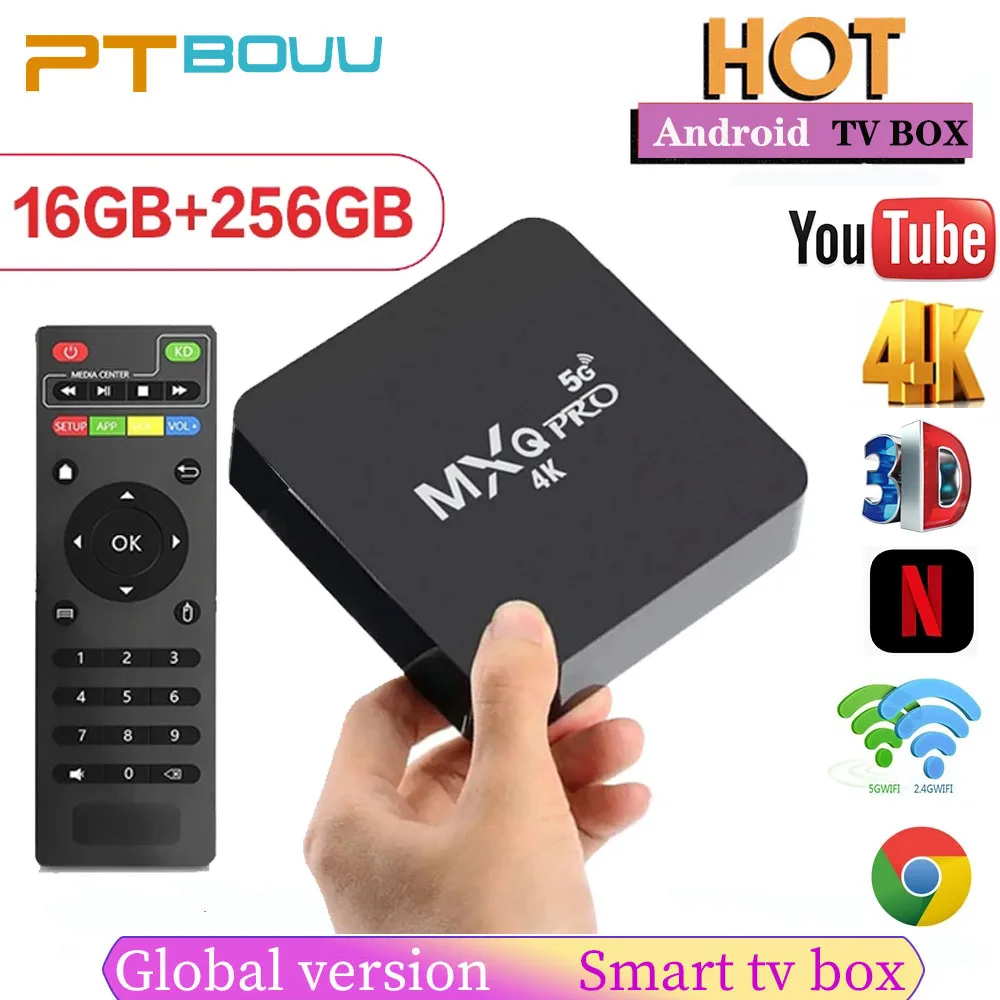 

7T BOVV Smart TV Box Android MXQ PRO 3D 4K Video Android Box Set Support 4K 8GB+128GB Set top box Android TV Box