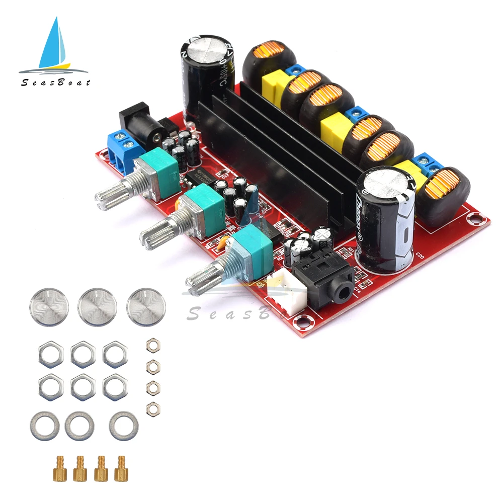 

TPA3116D2 50W * 2+100W Subwoofer 2.1 Channel Amplifier Board 12V-24V Digital Subwoofer Power Amplifier Board Audio Module
