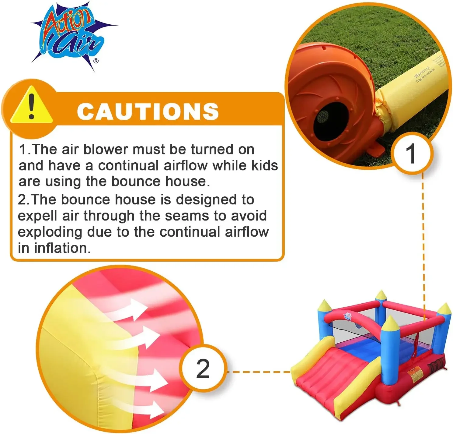 Надувной шезлонг Bounce House с воздуходувкой Замок для прыжков горкой Семейный