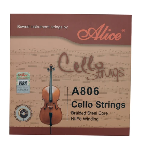 Струны для виолончели Alice, профессиональные виолончели со стальным сердечником, аксессуары