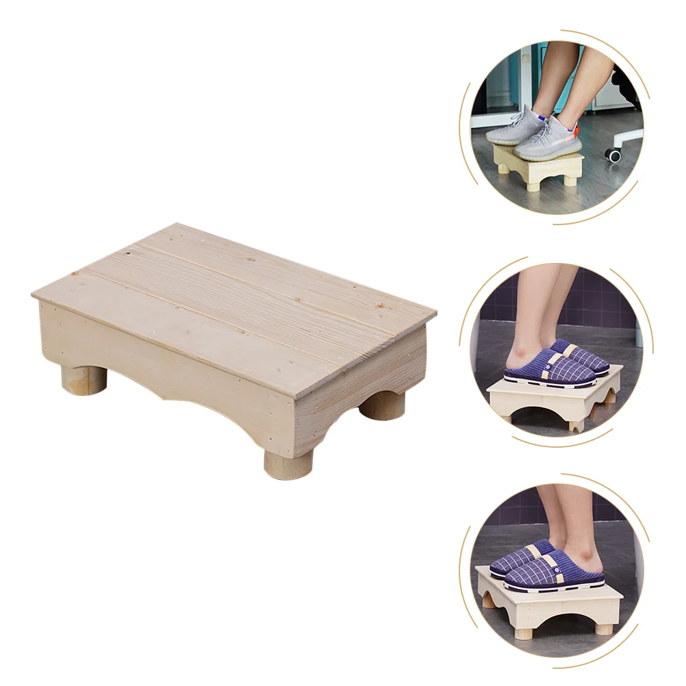 

Bathroom Heighten Stool Toilet Footstool Children Footstool Wooden Step Stool