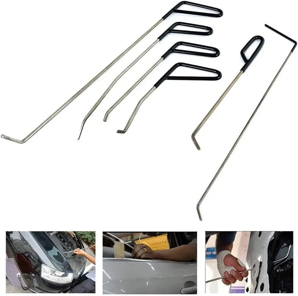 

1 Set Stainless Steel Auto Body Dent Repair Tool Hail Damage Removal Hammer For Car Door Dings Repair