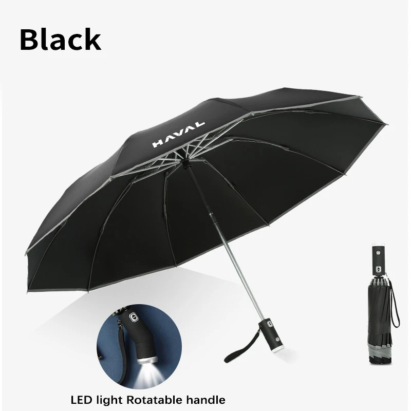 

Для HAVAL H6 JOLION HEV H3 H2 F7 H9 H5 M4 GWM DARGO X-DOG Автомобильный полностью автоматический светоотражающий зонт от солнца, складной зонт от солнца с обратным ходом