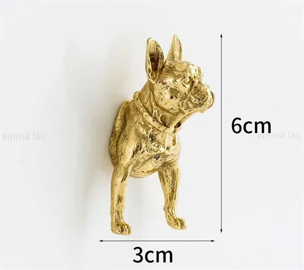 

Латунные ручки для мебели с головкой собаки