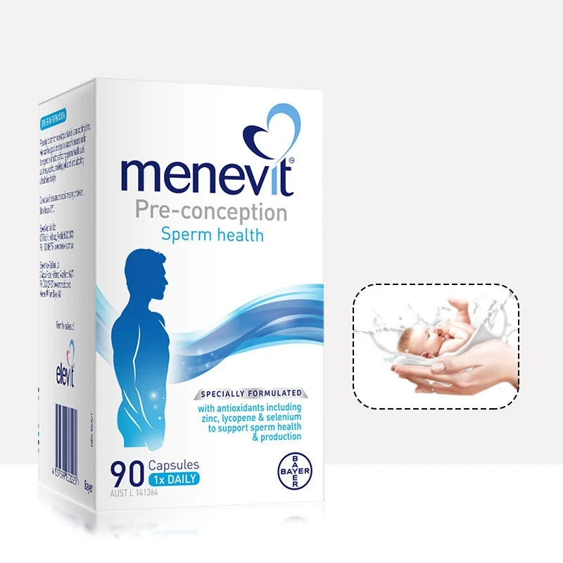 Australia Elevit Pregnancy Multivitamin for Men 90Caps Menevit Male Fertility Supplements Sperm Quality Baby Healthy Development