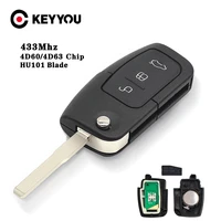 keyyou ask 433mhz 4d634d60 chip remote key for ford focus 3 mondeo c max s max galaxy fiesta hu101 fo21 blade case 3 buttons