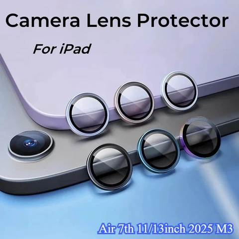 Металлическое Кольцо Для Камеры + Защитное Стекло Для iPad 2025 11th A16 Pro 11 13 10