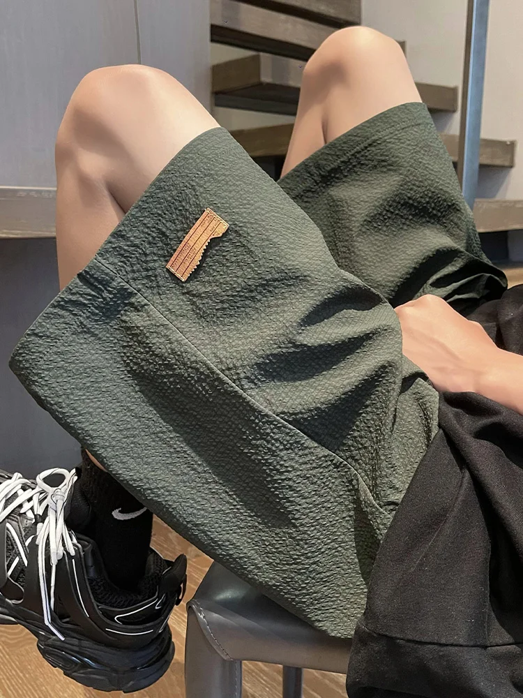 Спортивные шорты Seersucker мужские летние тонкие быстросохнущие брюки из вискозы