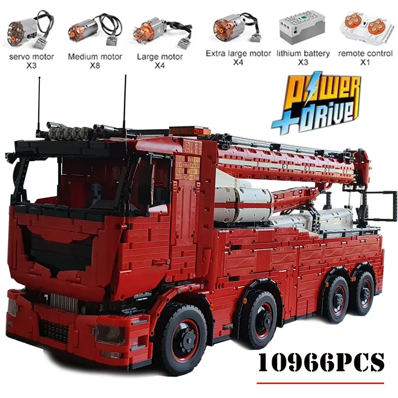 Новый мощный Радиоуправляемый электромотор MOC, буксировочный грузовик MKII, подходящий стандартный набор, строительные блоки, кирпичи в сборе, игрушка, модель для мальчика, подарок на день рождения