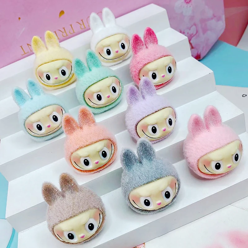 1 шт. новая флокированная мини-кукла с головой кролика Labubu милая игрушка