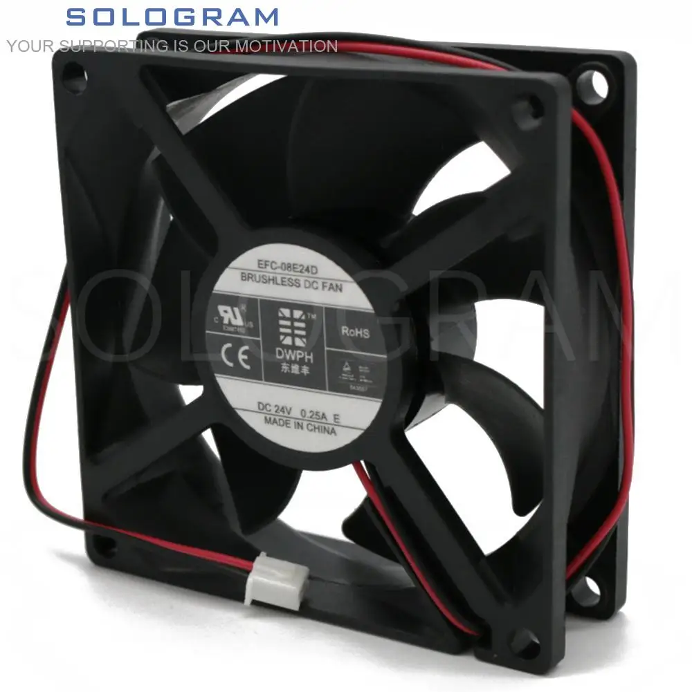 1 шт. Совершенно новый для DWPH EFC-08E24D 8025 80*80*25 мм 24В 0.25A 2pin HITACH инвертор Охлаждающий