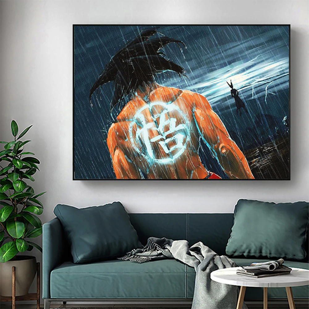 

Dragon ball canvas poster painting gogeta vegeta kakarot living room hoom decor playroom frames wall anime posters mural