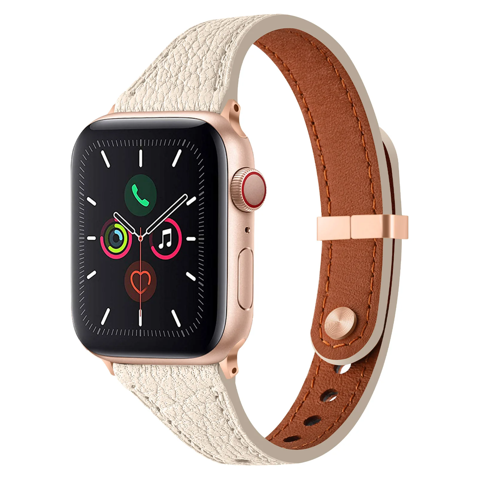 Genuine Sheepskin Strap for Apple Watch Band 41mm 45mm 40mm 44mm 49mm Slim Leather Women Bracelet iWatch Series 8 7 6 5 se Ultra