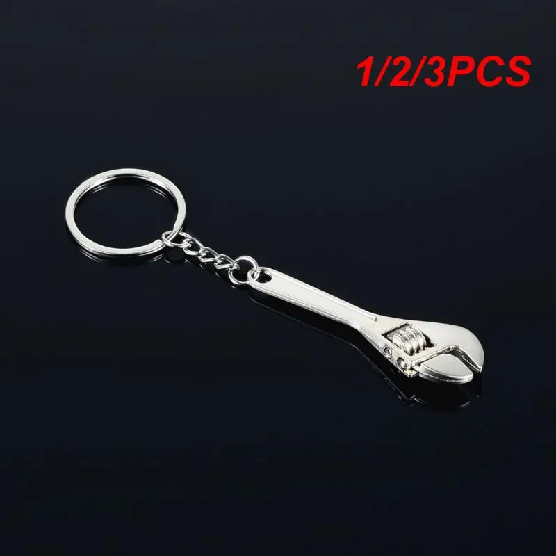 

1/2/3PCS Wrench Keychain Stainless Steel Car Key Ring High-grade Simulation Spanner Key Chain keyring Keyfob Tools Novelty