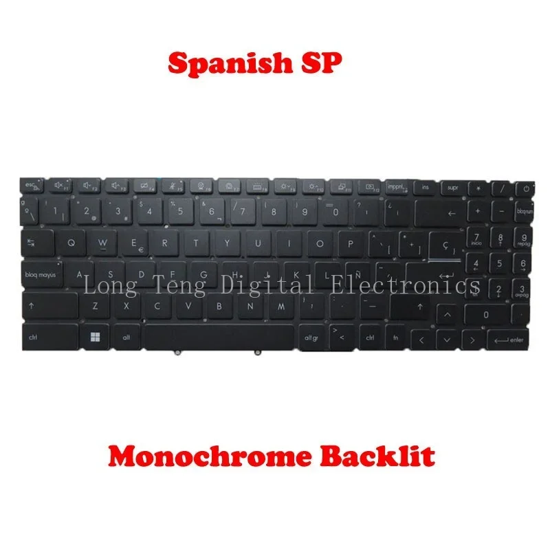 Клавиатура TW с белой подсветкой для MSI Crosshair 15 C12VE C12VF C12VG черная Новинка