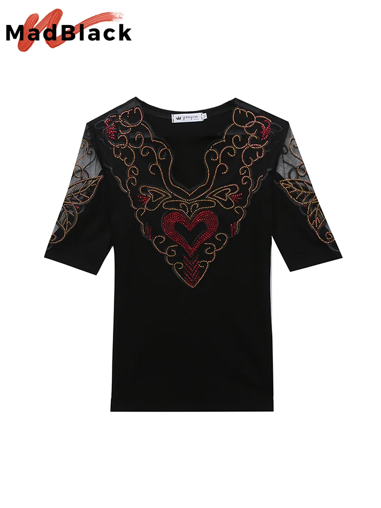 Летняя Корейская одежда хлопковая футболка шикарные пикантные сетчатые женские