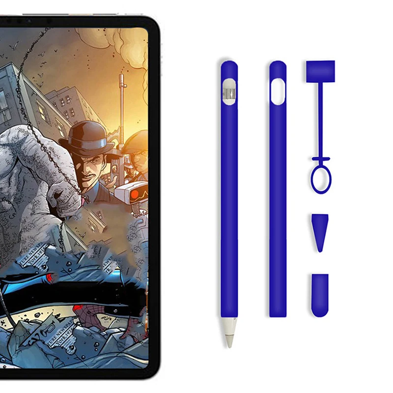 

Цветной Мягкий силиконовый чехол для стилуса, совместимый с планшетом iPad, защитный чехол для стилуса