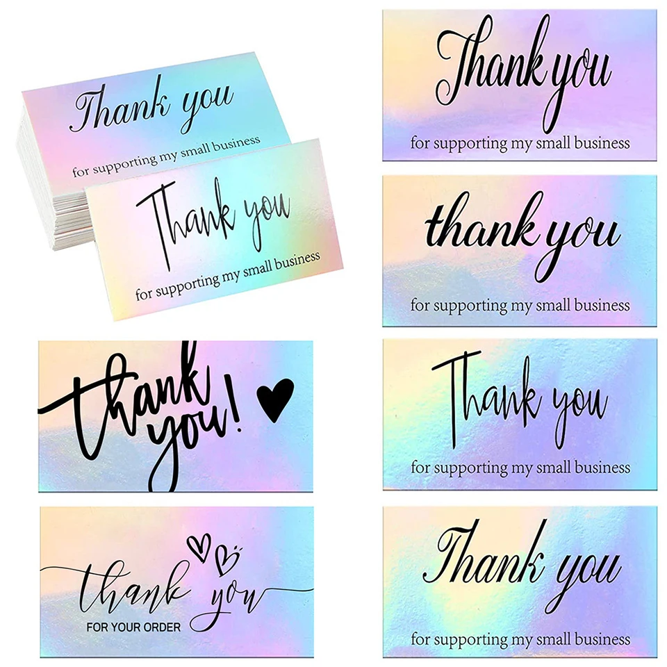 

30pcs Holographic Thank You Cards Appreciation Postcards You are Awesome Greeting Cards Thank You for Making a Difference Cards