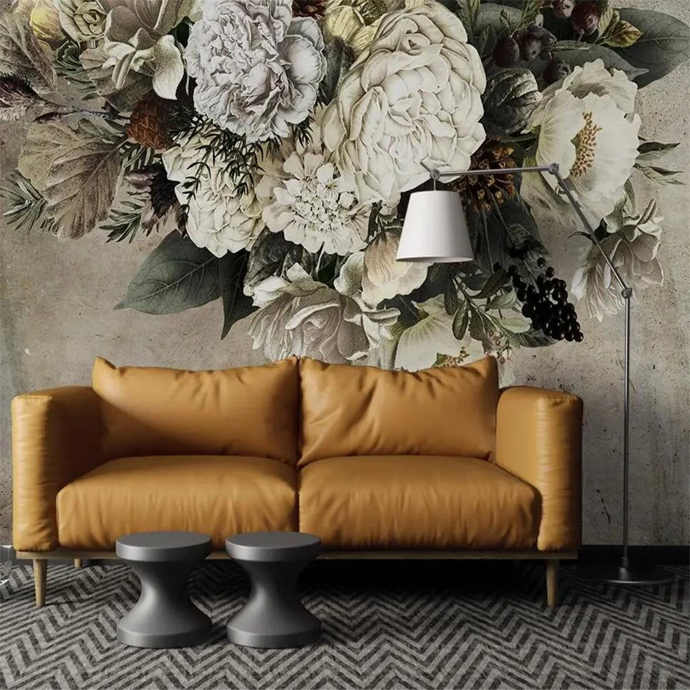 Настенные обои на заказ в современном ретро-стиле настенная бумага с