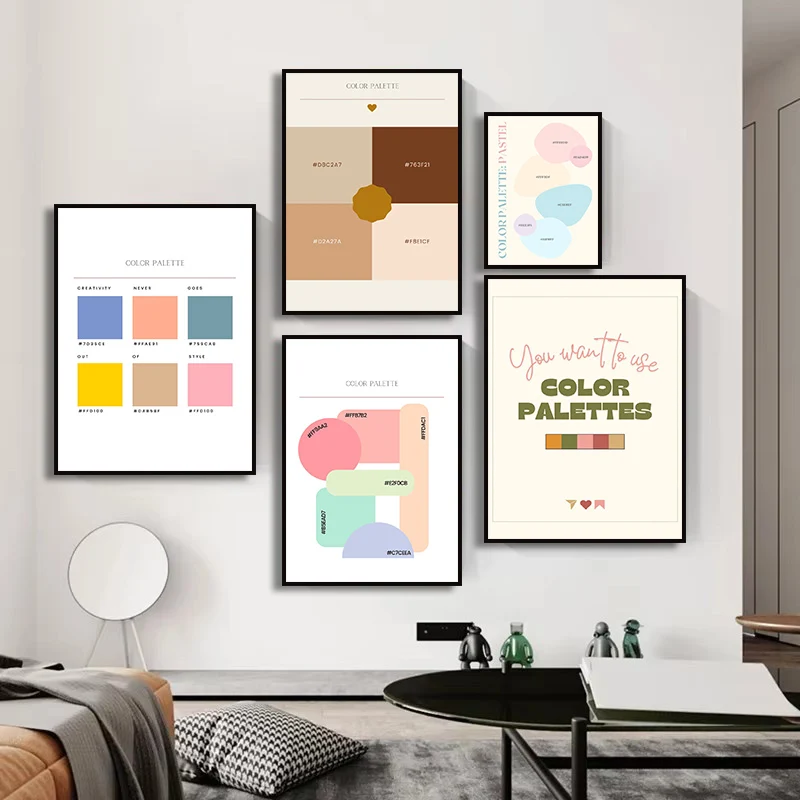 Винтажная цветовая палитра проект вдохновения печать плакатов холст живопись