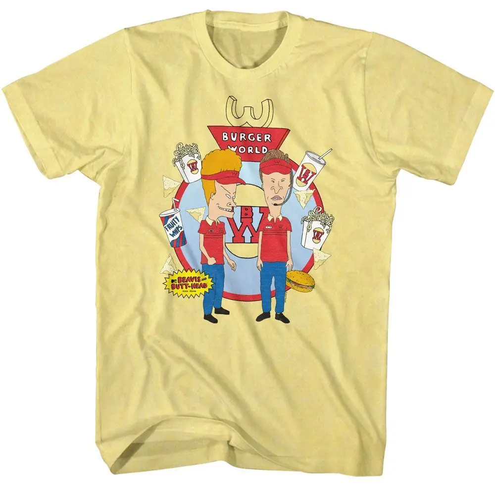 Футболка Beavis и Butthead с принтом гамбургеров