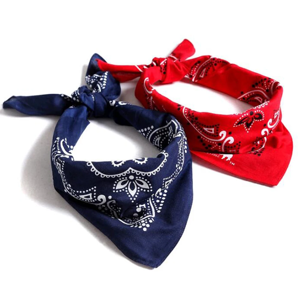 

55CM HOT Cashew Flowers Hip Hop Printed Bandana Men Women Outdoor Headbands Band Wrist Wraps Amoeba Scarves Hair Accessory