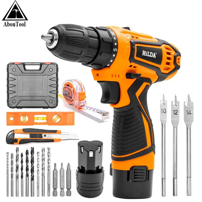 

Беспроводная молотковая дрель, домашняя электрическая мини-дрель, перезаряжаемый шуруповерт, Аккумуляторная дрель, шуруповерт, электроинструменты, 12 В, 16,8 в, 21 в