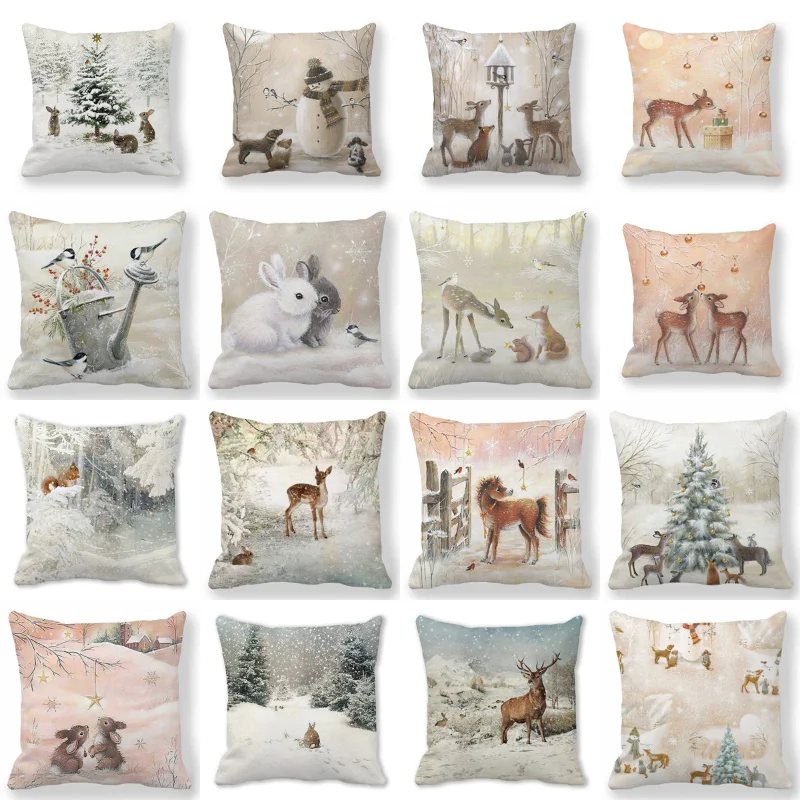 

45 см чехол для подушки с надписью "Merry Christmas", "Дед Мороз", 2022, рождественское и Новогоднее украшение, аксессуары для нового года