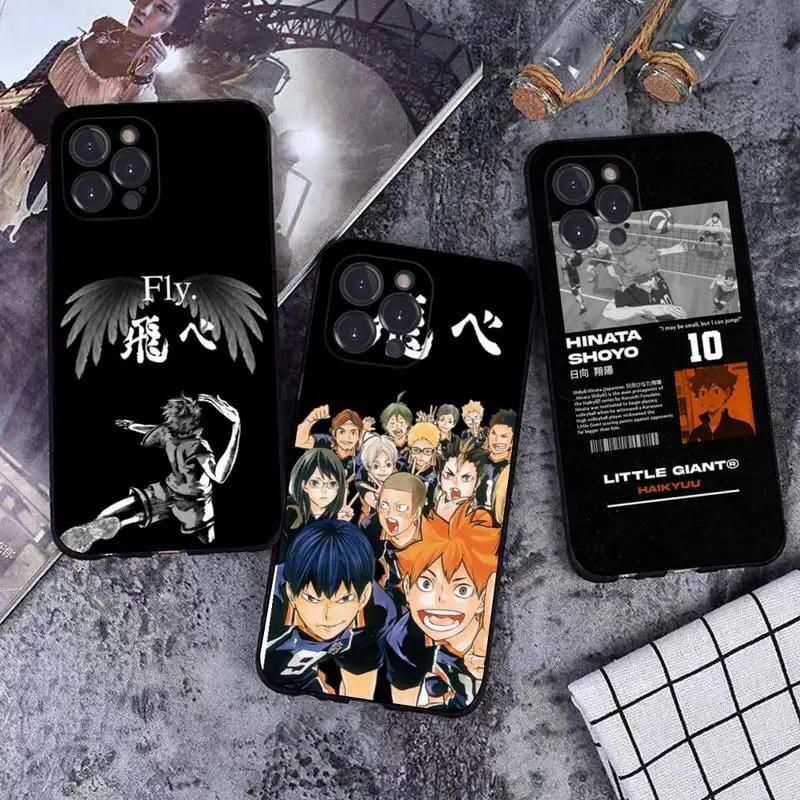 

Anime Haikyuu Volleyball Phone Case For iPhone 8 7 6 6S Plus X SE 2020 XR XS 14 11 12 13 Mini Pro Max Mobile Case