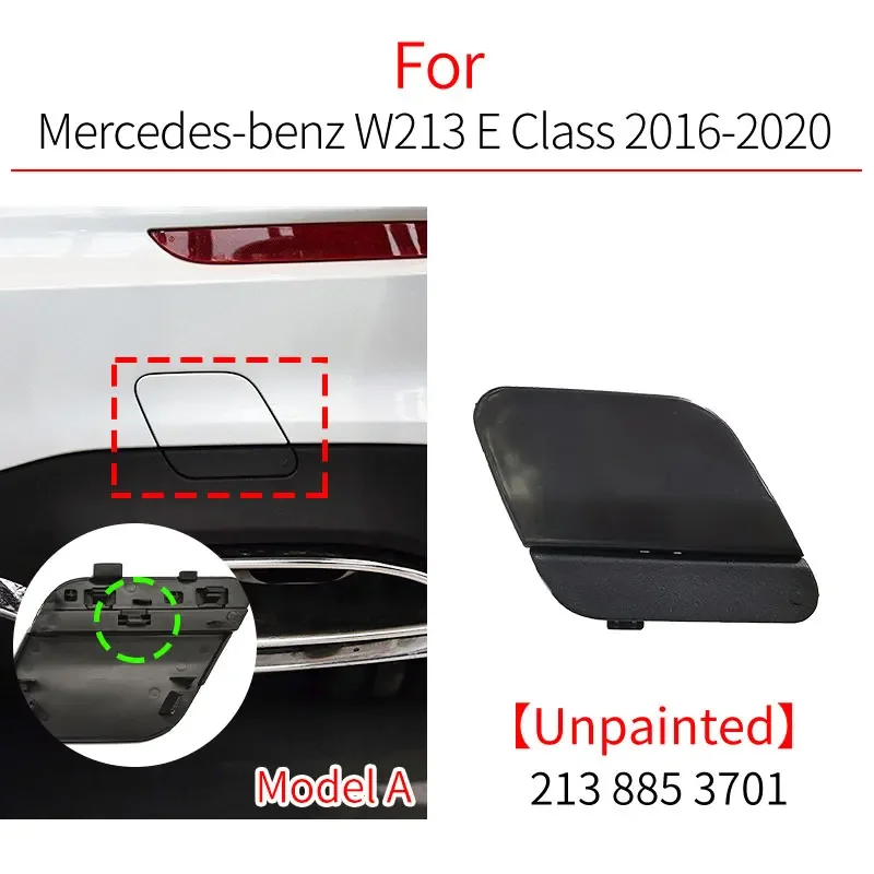 

Для Mercedes W213 задний бампер автомобиля, крышка фаркопа, черный, белый цвет, для Benz E Class E200 E230 E300 E320 E400 2016-2023 2138853701