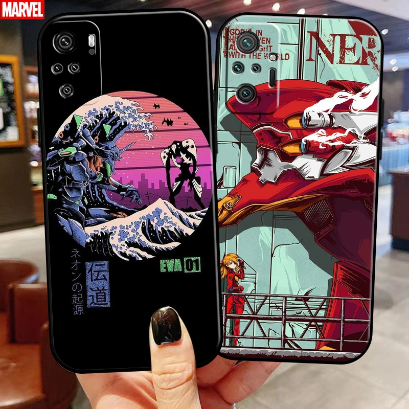 

Neon Genesis Evangelion EVA Anime For Xiaomi Redmi Note 10 10S 10T Pro Max 5G Phone Case Liquid Silicon Soft Back