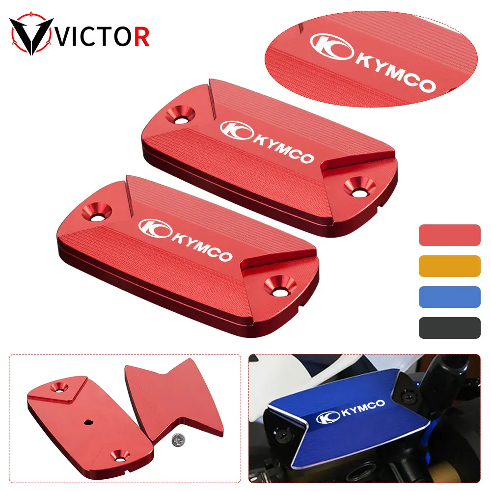 

For KYMCO DownTown DT 125 200 300 300i 350i XCITING 250 300 350 400 400S K-XCT CNC Front Brake Fluid Reservoir Cap Cylinder Cove