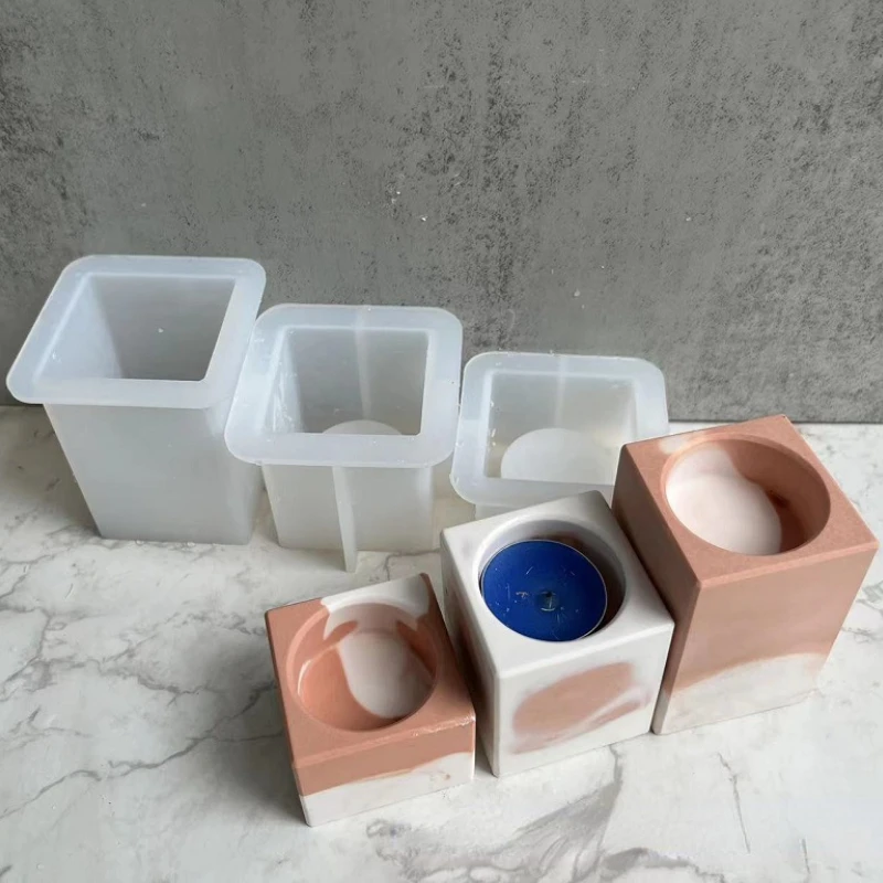 Mould Soap Silicone Mold Tealight Holder Crystal Epoxy Resin Mold Candle Making Tool Handmade Diy Craft