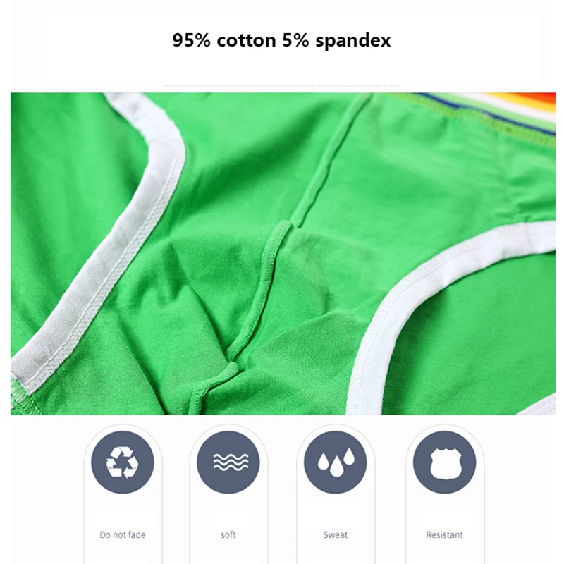 FK Paneled Panties New Men's Triangle Panty Fashion Cotton Briefs Comfortable Breathable Elastic Triangular Panties pants 3PCS