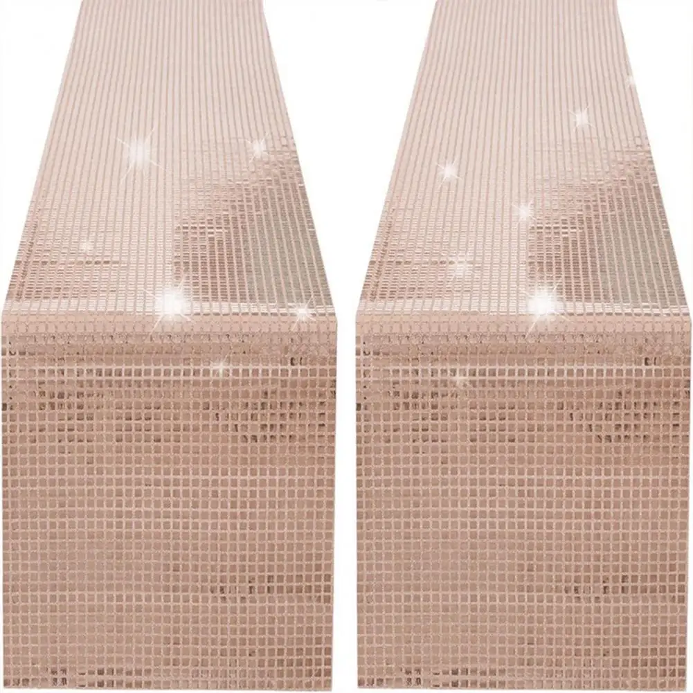 

Glamorous Silver Flatware Sparkling Mirror Silver Glitter Disco Party Table Runner Retro 70s 80s Theme Birthday Bachelorette