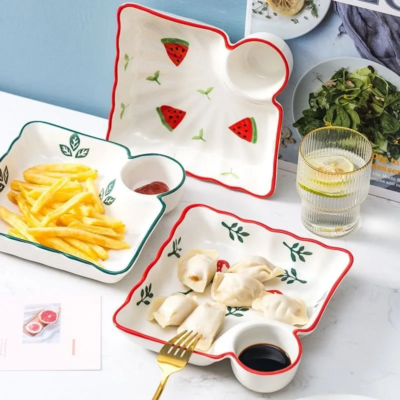 

Керамическая миска квадратная мультяшная 500 мл