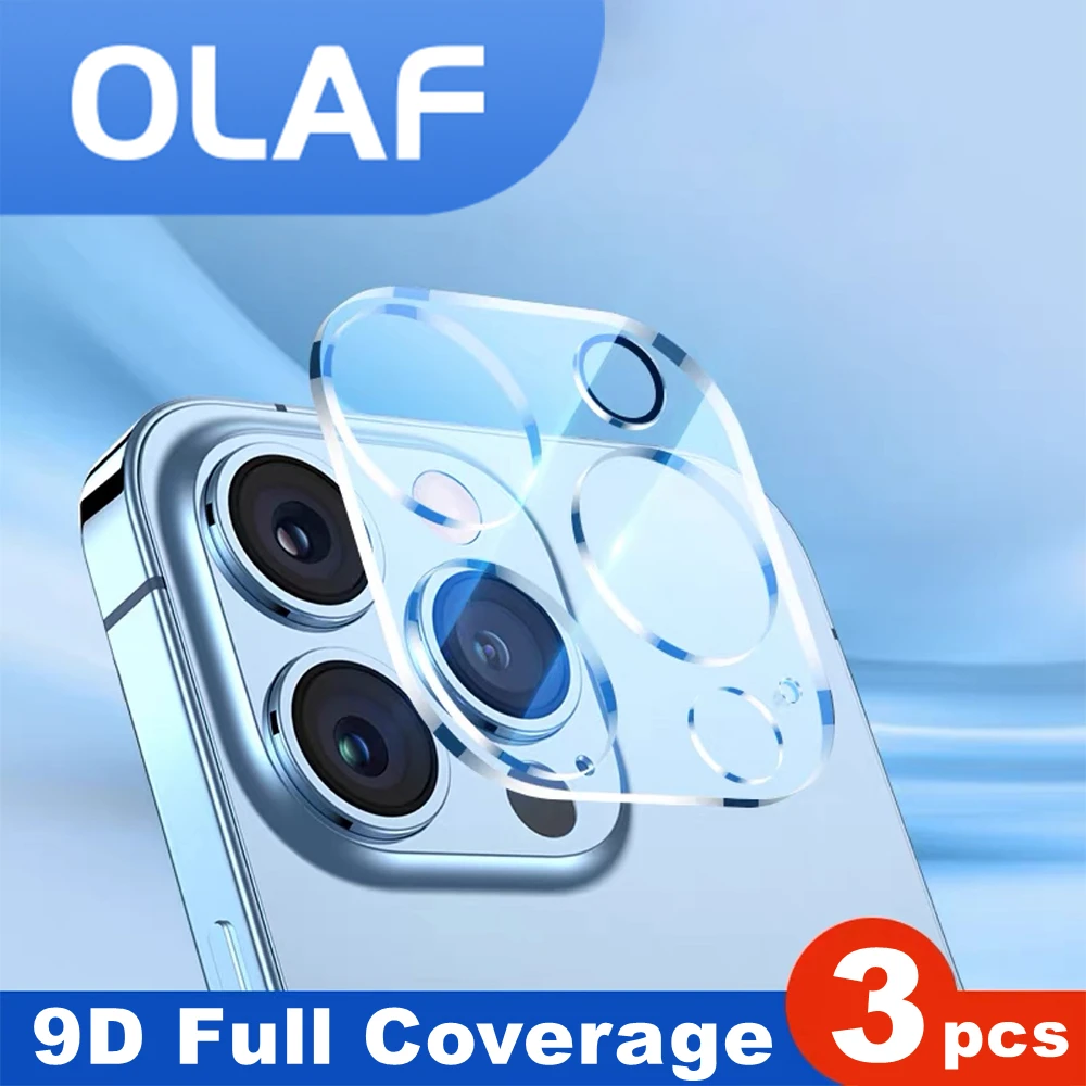 Olaf 3 шт. полное покрытие защитное стекло для iPhone 14 13 12 Pro XS Max Защита камеры Mini 9D